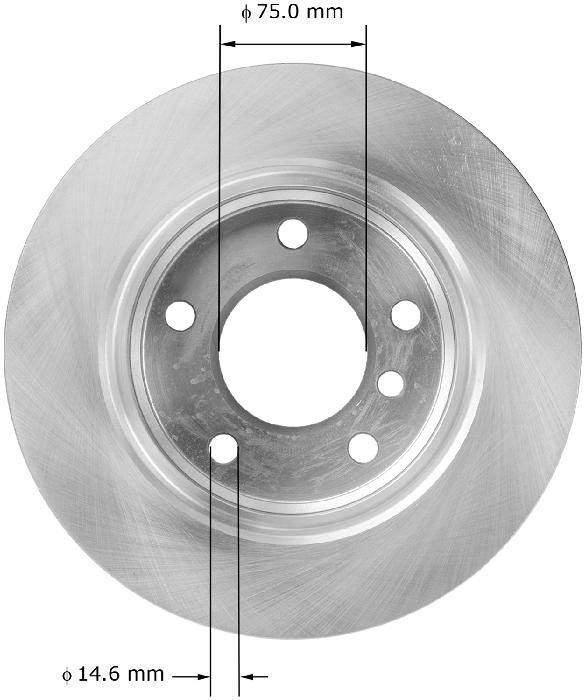 2003-2005 BMW Z4 Disc Brake Rotor Bendix