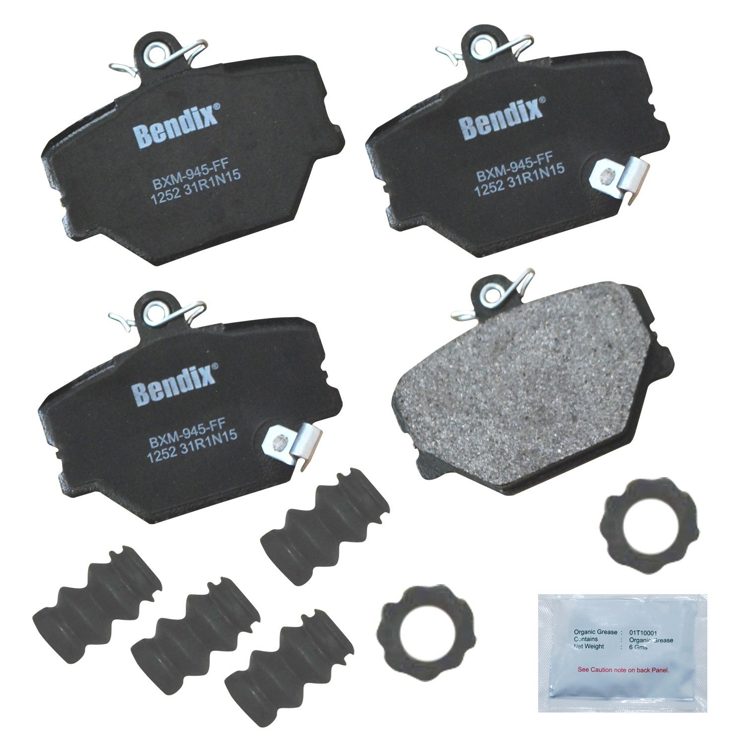 2016, 2015, 2014, 2013, 2012, 2011, 2010, 2009, 2008, 2007, 2006, 2005 Smart Fortwo Disc Brake Pad Set