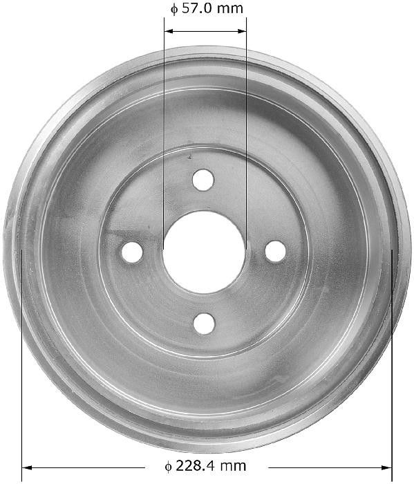 2010, 2009 Pontiac G5 Brake Drum