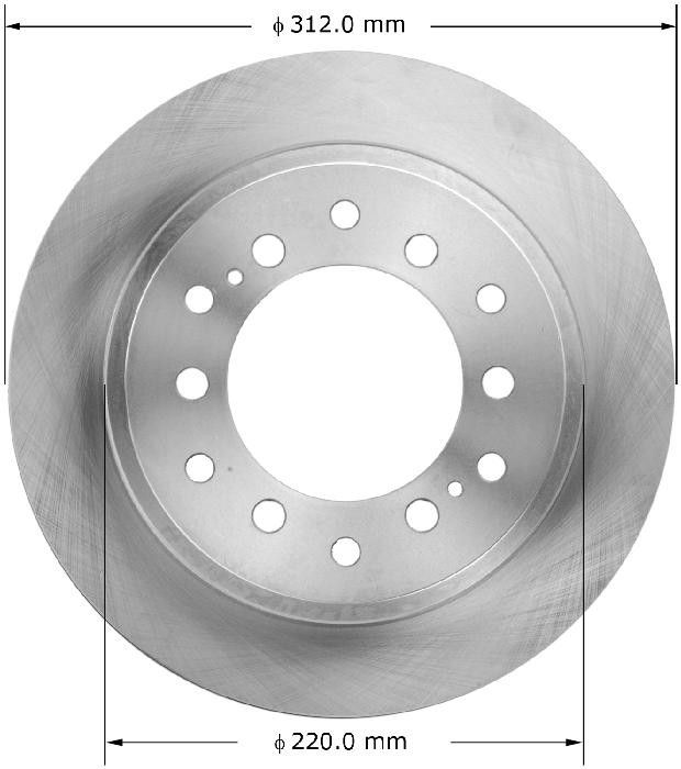 2023, 2022, 2021, 2020, 2019, 2018, 2017, 2016, 2015, 2014, 2013, 2012, 2011, 2010 Lexus GX460 Disc Brake Rotor