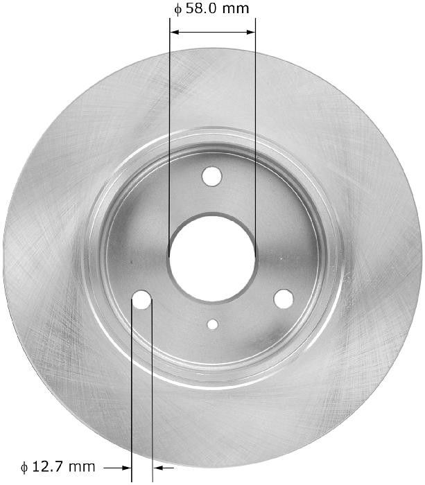 2016, 2015, 2014, 2013, 2012, 2011, 2010, 2009, 2008, 2007, 2006, 2005 Smart Fortwo Disc Brake Rotor