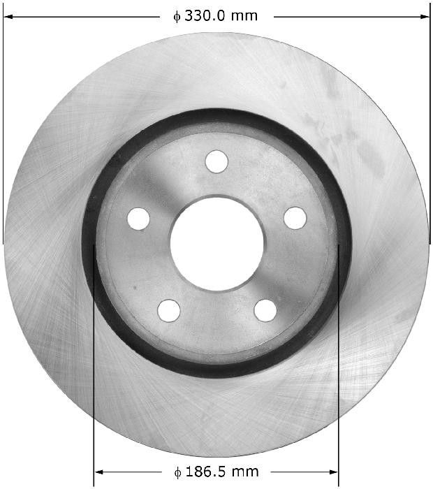 2020, 2019, 2018, 2017, 2016, 2015, 2014, 2013, 2012, 2011 Dodge Durango Disc Brake Rotor