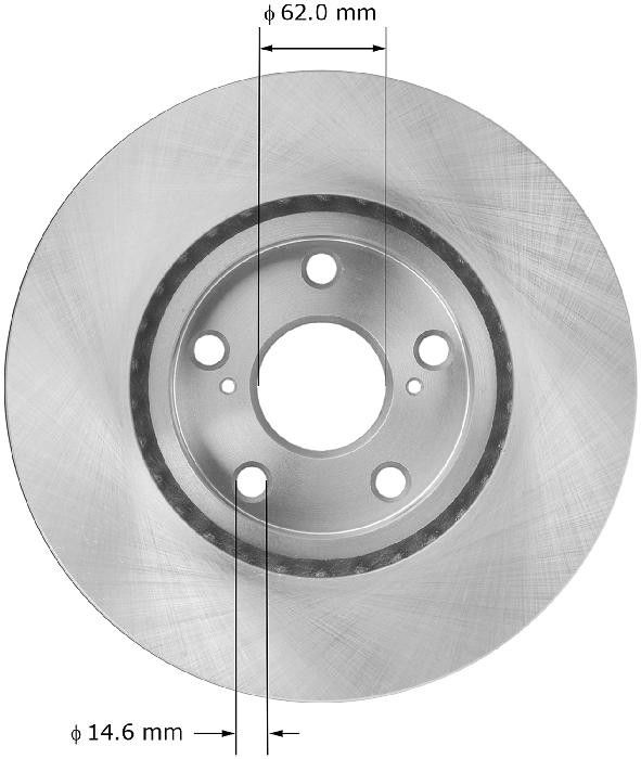 2015, 2014, 2013, 2012, 2011, 2010, 2009 Lexus IS250 Disc Brake Rotor