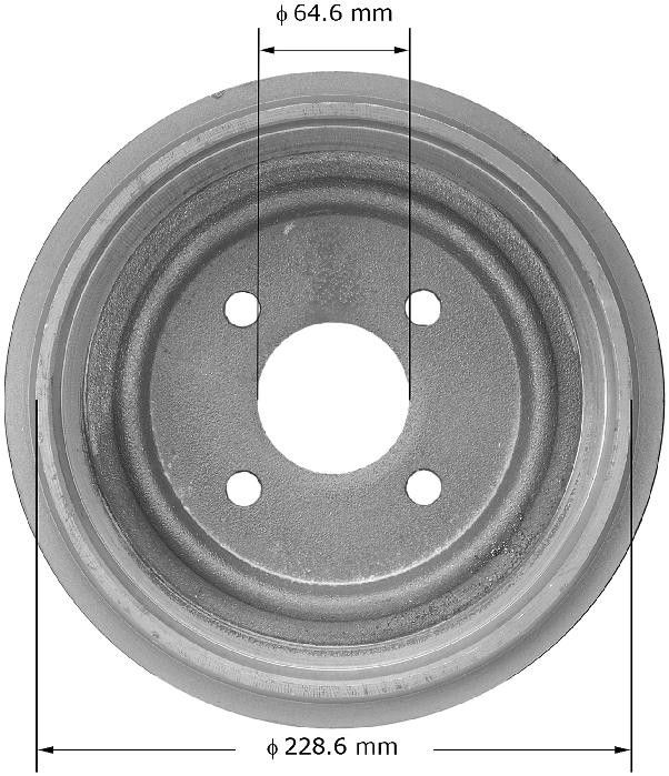 1980, 1979, 1978, 1977, 1976, 1975, 1974 Ford Pinto Brake Drum