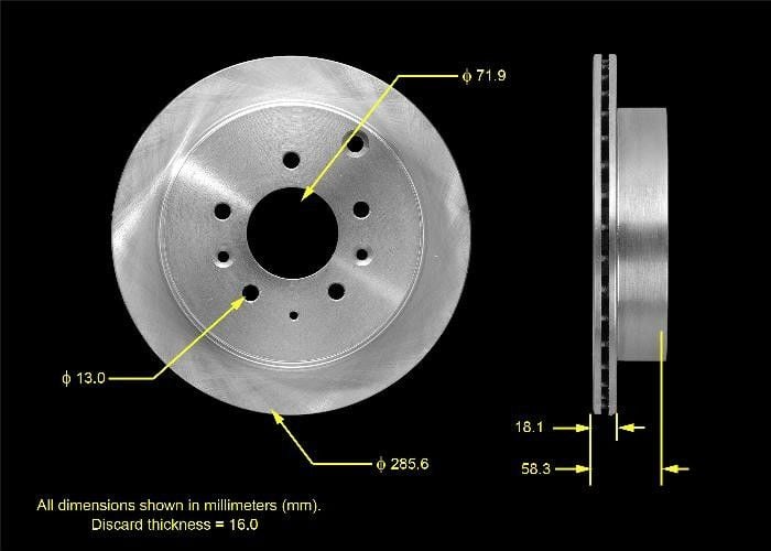 2006, 2005, 2004 Mazda MPV Disc Brake Rotor