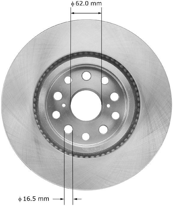 2017, 2016, 2015, 2014, 2013, 2012, 2011, 2010, 2009, 2008, 2007 Lexus LS460 Disc Brake Rotor