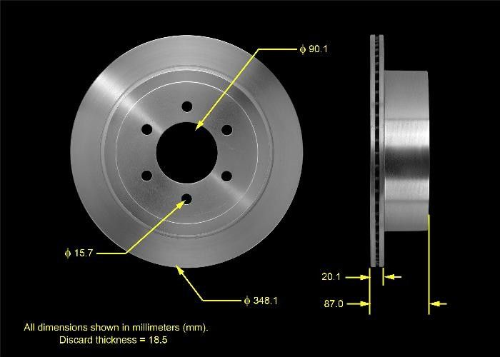 2011, 2010, 2009, 2008, 2007, 2006, 2005, 2004 Ford F-150 Disc Brake Rotor