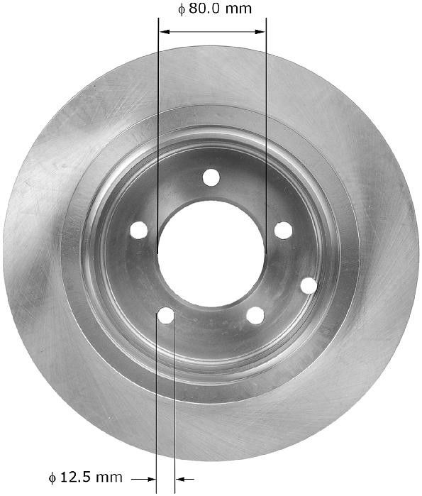2017, 2016, 2015, 2014, 2013, 2012, 2011, 2010, 2009, 2008, 2007 Jeep Compass Disc Brake Rotor