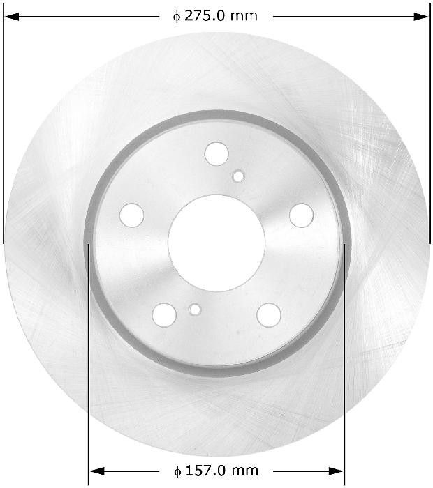 2012, 2011, 2010 Lexus HS250h Disc Brake Rotor