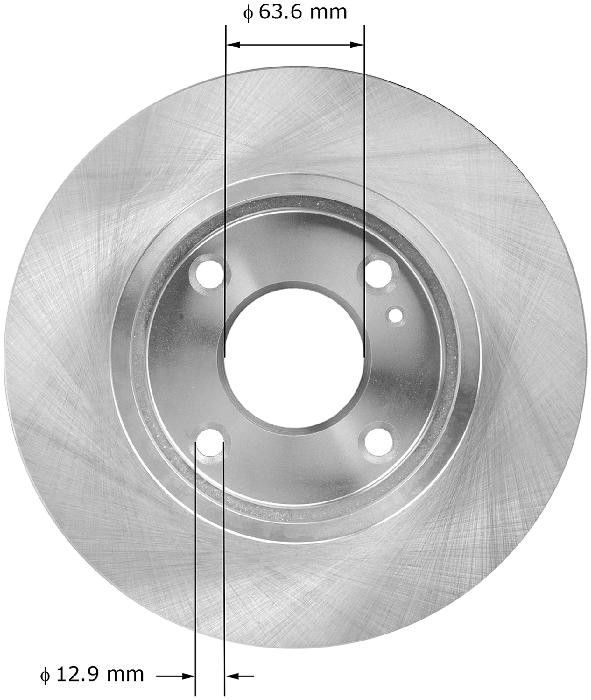 2019, 2018, 2017, 2016, 2015, 2014, 2013, 2012, 2011 Ford Fiesta Disc Brake Rotor