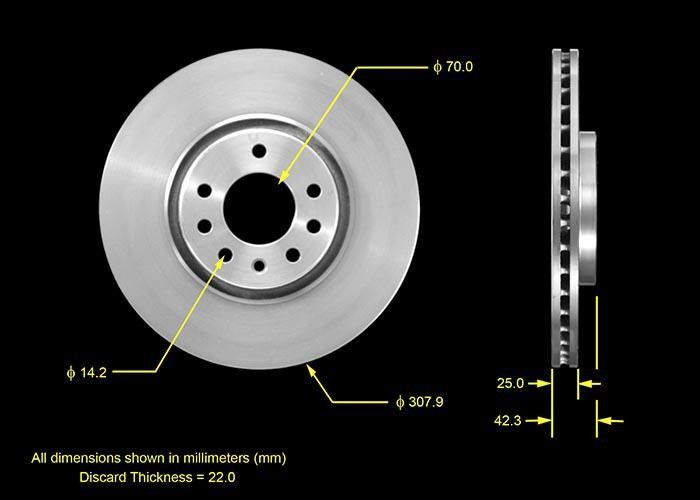 2002, 2001, 2000, 1999 Saab 9-3 Disc Brake Rotor