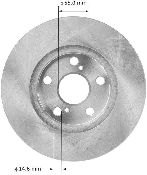 2015, 2014, 2013, 2012, 2011, 2010 Toyota Prius Disc Brake Rotor