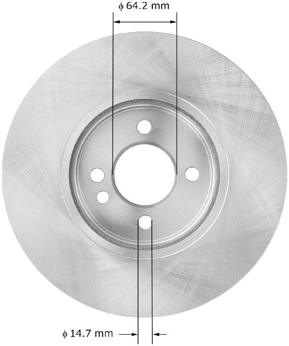 2007, 2006, 2005, 2004, 2003, 2002 Mini Cooper Disc Brake Rotor