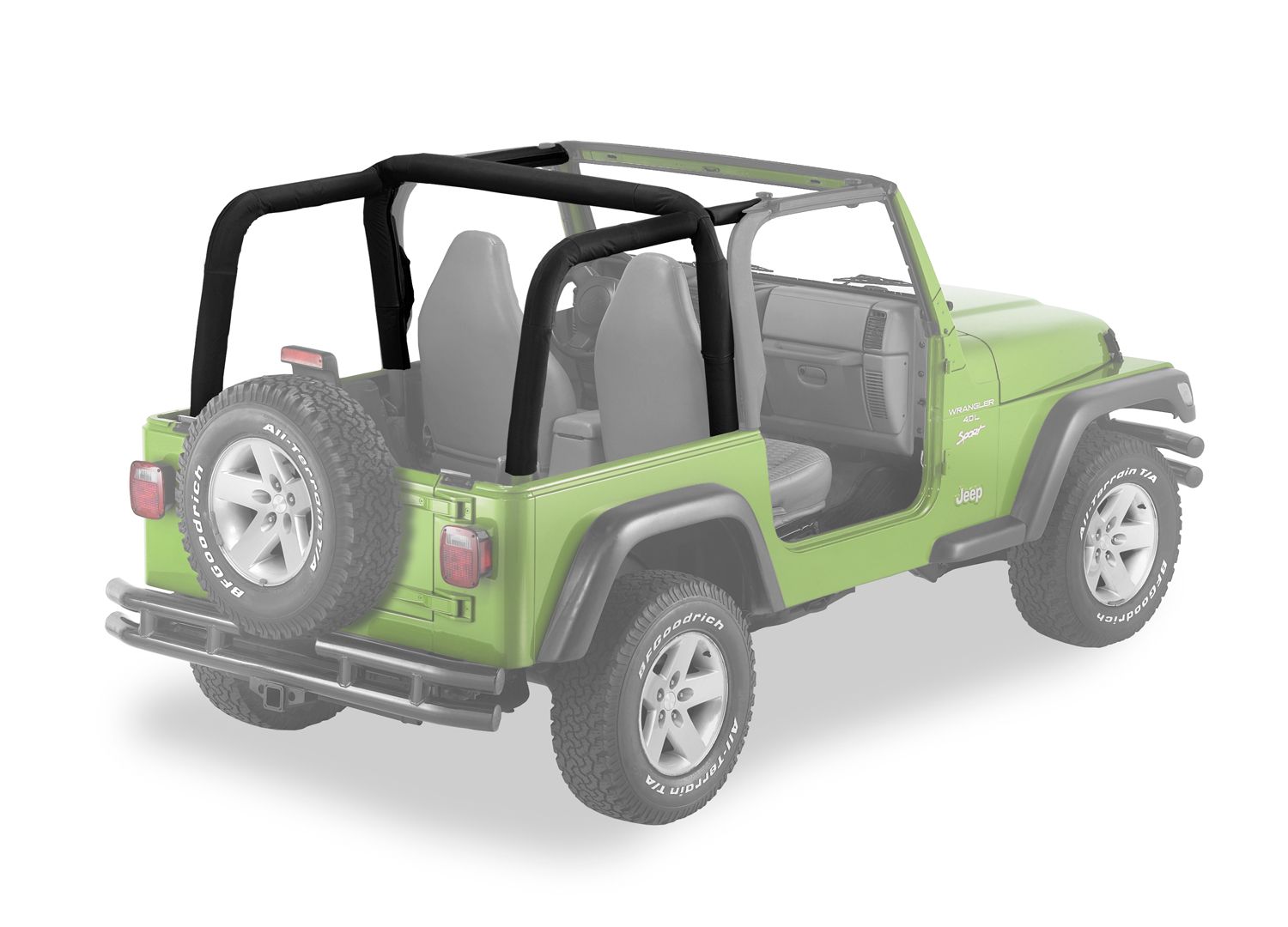 2006, 2005, 2004, 2003 Jeep Wrangler Roll Bar Padding