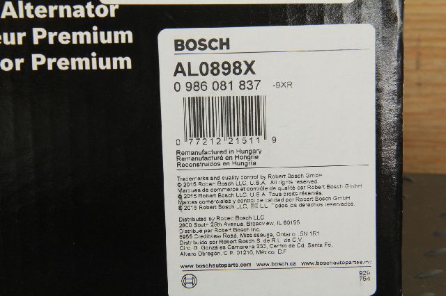 2009-2013 Porsche 911 Alternator (Bosch)
