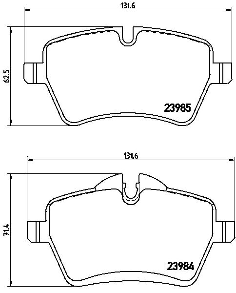 2010-2015 Mini Cooper Disc Brake Pad Set - Front (Brembo)