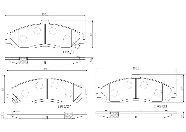 2004-2009 Cadillac XLR Disc Brake Pad Set - Front (Brembo)