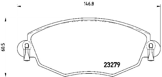 2002-2008 Jaguar X-Type Disc Brake Pad Set - Front (Brembo)