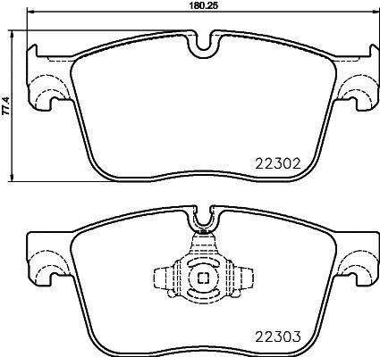 2017-2023 Jaguar F-Pace Disc Brake Pad Set - Front (Brembo)