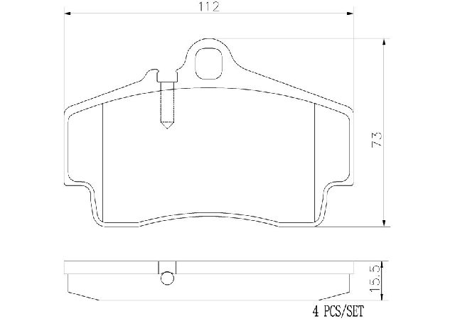 1997-2012 Porsche Boxster Disc Brake Pad Set - Rear (Brembo)