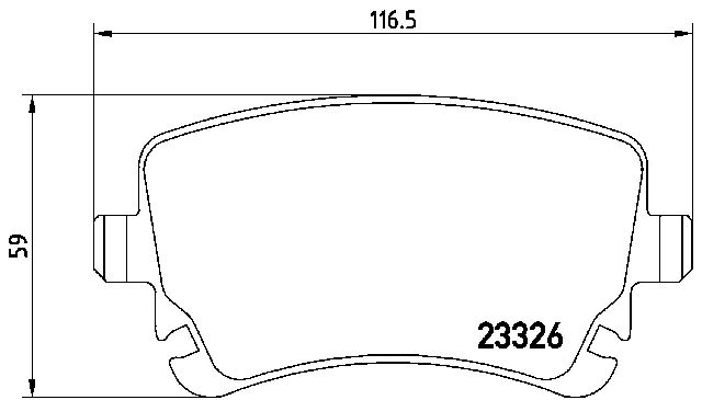 2006 Audi A6 Disc Brake Pad Set - Rear (Brembo)