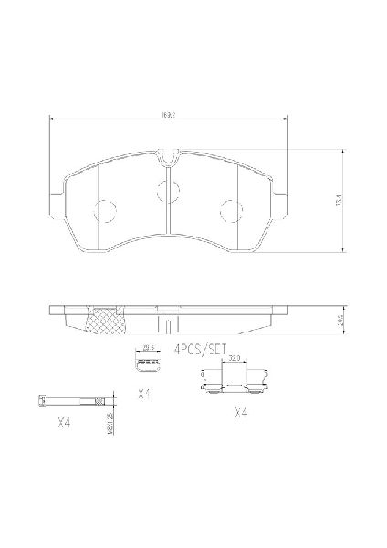 2010-2019 Mercedes-Benz Sprinter 3500 Disc Brake Pad Set - Front (Brembo)
