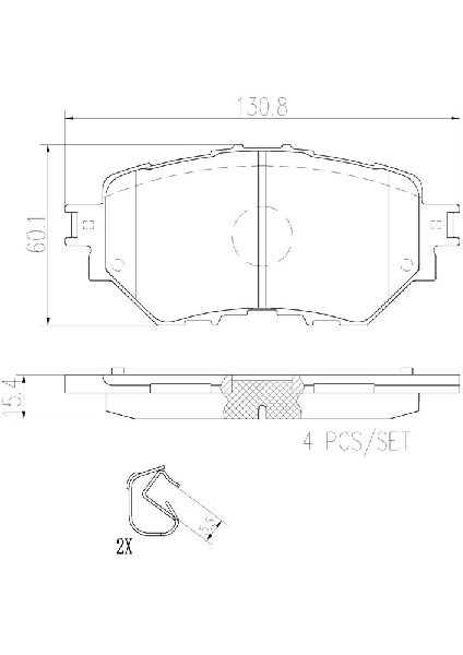 2016-2018 Mazda 3 Disc Brake Pad Set - Front (Brembo)