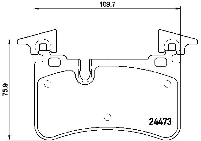 2007-2011 Mercedes-Benz CLS63 AMG Disc Brake Pad Set - Rear (Brembo)