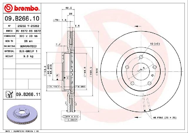 2008-2012 INFINITI EX35 Disc Brake Rotor - Front (Brembo)