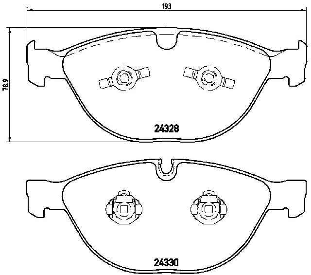 2006-2010 BMW M5 Disc Brake Pad Set - Front (Brembo)