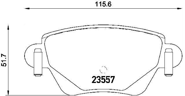 2002-2005 Jaguar X-Type Disc Brake Pad Set - Rear (Brembo)