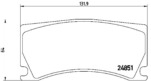 2008-2009 Jaguar XKR Disc Brake Pad Set - Rear (Brembo)