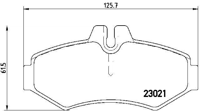 2005-2006 Dodge Sprinter 3500 Disc Brake Pad Set - Rear (Brembo)