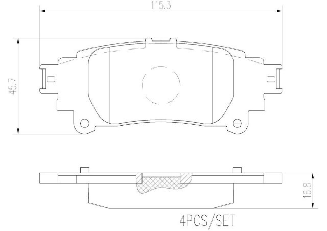 2016-2020 Lexus IS300 Disc Brake Pad Set - Rear (Brembo)