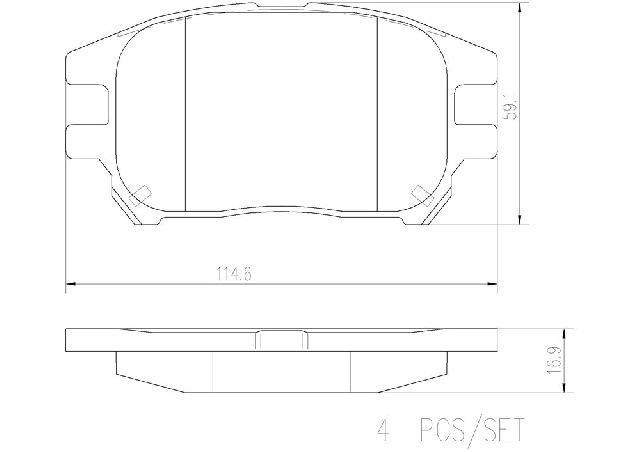 2002-2003 Lexus RX300 Disc Brake Pad Set - Front (Brembo)