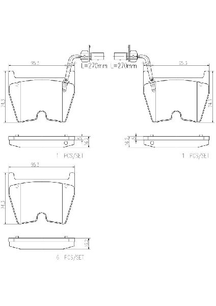 2007-2008 Audi RS4 Disc Brake Pad Set - Front (Brembo)