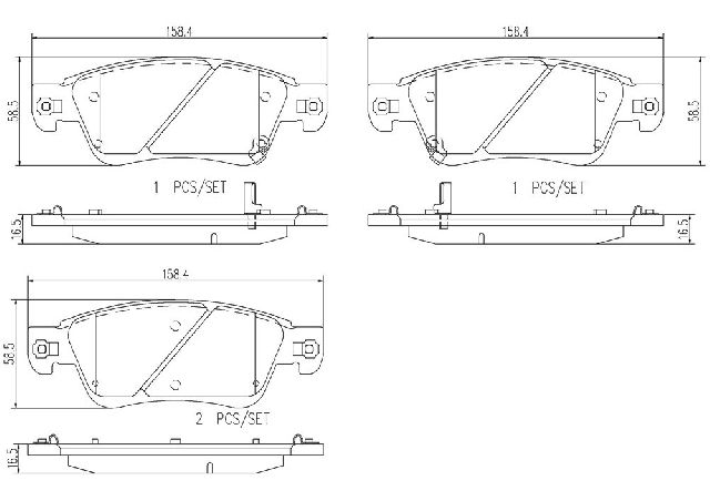 2008-2013 INFINITI G37 Disc Brake Pad Set - Front (Brembo)