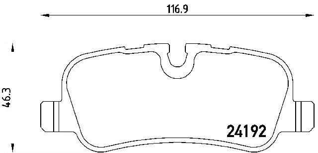 2010-2013 Land Rover Range Rover Sport Disc Brake Pad Set - Rear (Brembo)