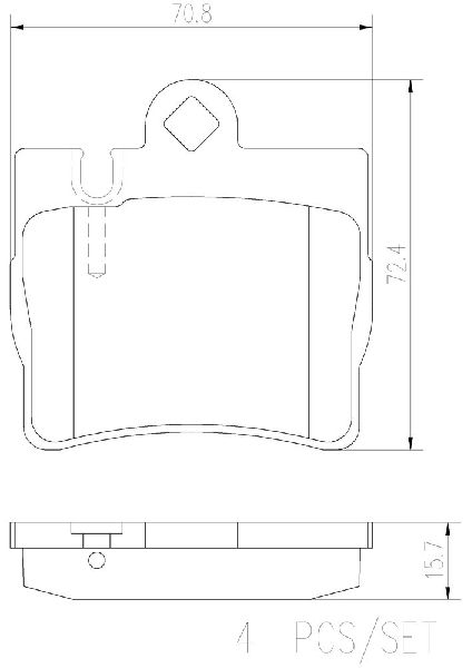 2001-2002 Mercedes-Benz S600 Disc Brake Pad Set - Rear (Brembo)
