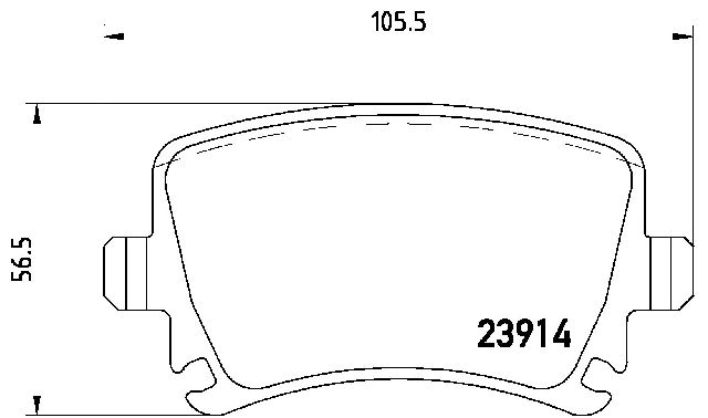 2006-2011 Audi A6 Disc Brake Pad Set - Rear (Brembo)