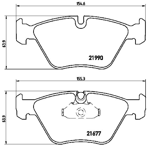 1999-2000 BMW 528i Disc Brake Pad Set - Front (Brembo)