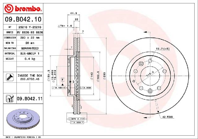 2006-2015 Mazda MX-5 Miata Disc Brake Rotor - Front (Brembo)