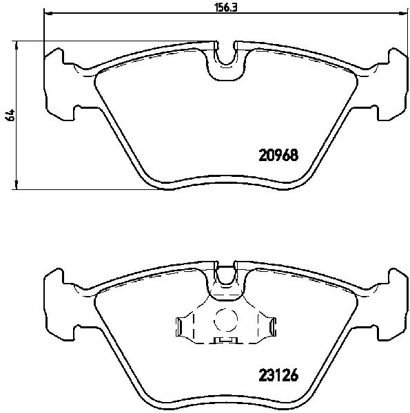 1997-2006 Jaguar XK8 Disc Brake Pad Set - Front (Brembo)