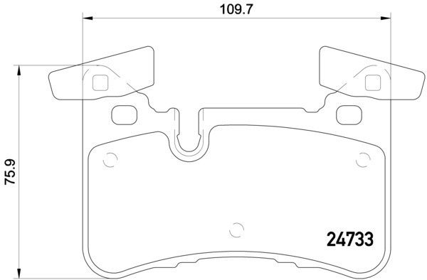 2012-2014 Mercedes-Benz CLS63 AMG Disc Brake Pad Set - Rear (Brembo)