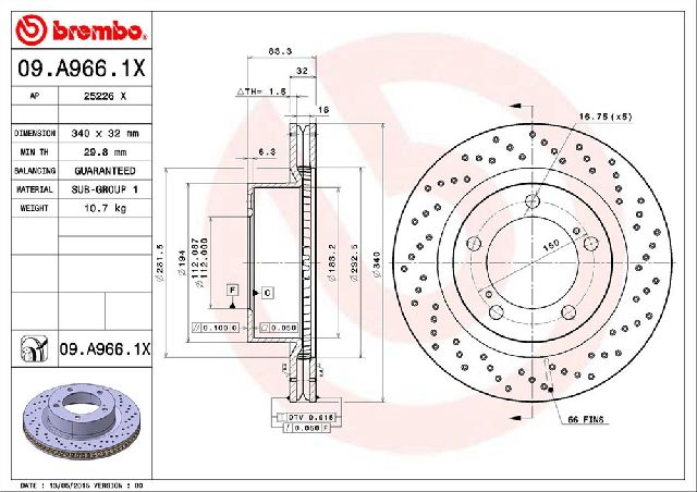2008-2015 Lexus LX570 Disc Brake Rotor - Front (Brembo)