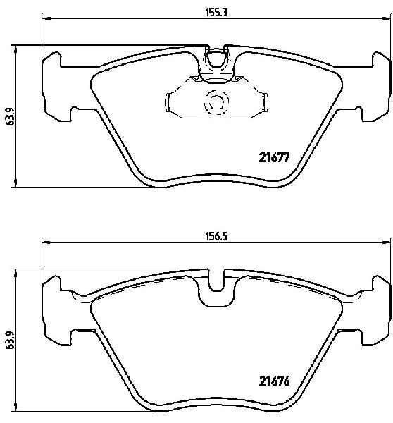 1997-1998 BMW 528i Disc Brake Pad Set - Front (Brembo)