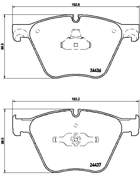 2010-2011 BMW X6 Disc Brake Pad Set - Front (Brembo)