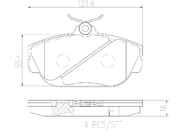 1993-1994 Lincoln Continental Disc Brake Pad Set - Front (Brembo)