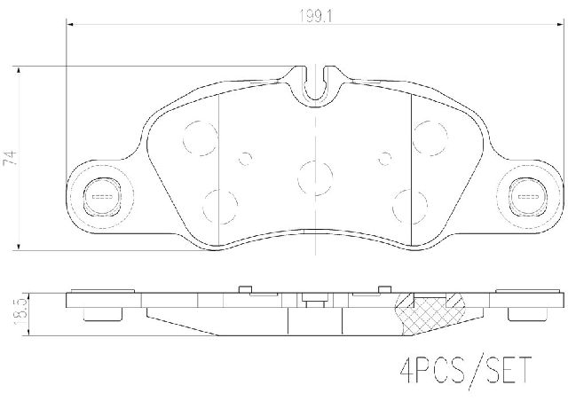 2013-2016 Porsche Boxster Disc Brake Pad Set - Front (Brembo)