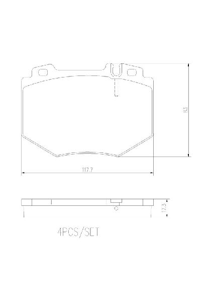 2001-2002 Mercedes-Benz S500 Disc Brake Pad Set - Front (Brembo)
